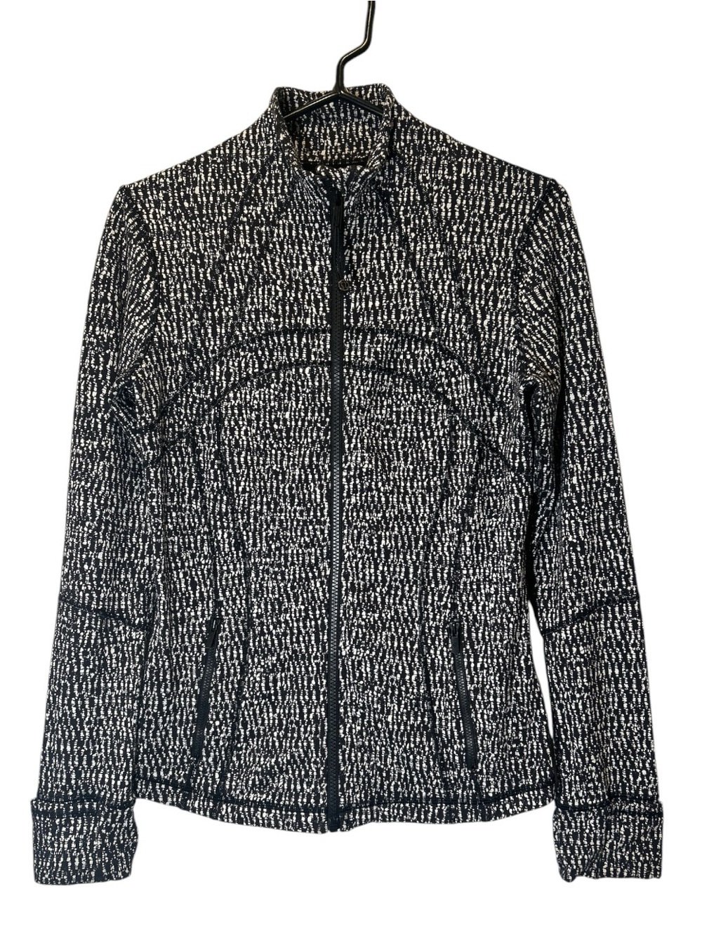Lululemon Define Jacket Womens Black & White Zip-Front Jacket size 8